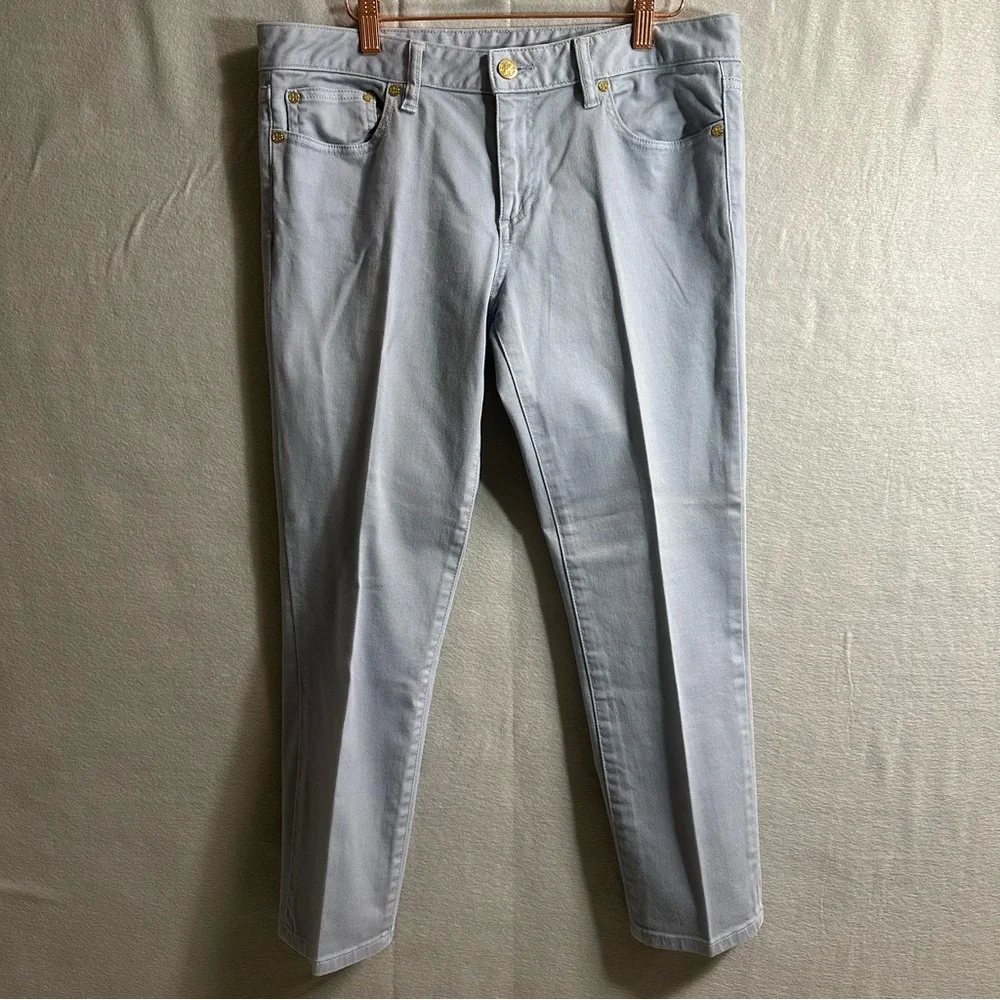 3 Pack Bundle Tory Burch Alexa Cropped Skinny Jean Cropped Skinny Blue Green - Picture 11 of 15
